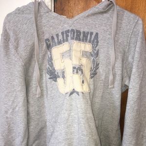 A gray hoodie